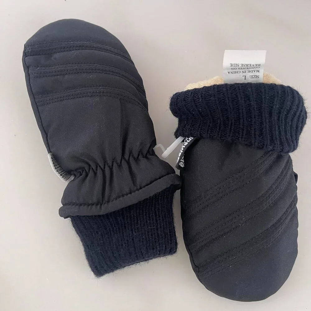 Kids black ski gloves Size large #ski #winter #snow #snowboard #cold Black Str